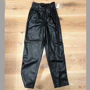 Joie Women's Black Vegan Leather Pants - Size 00